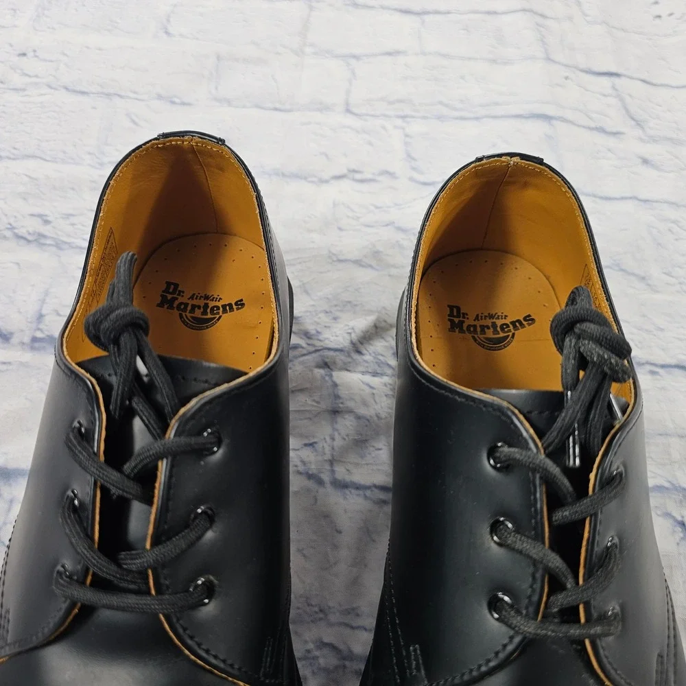 Dr Martens 1461 Oxford Shoes MENS 14 Black Smooth Leather Classic Low Top